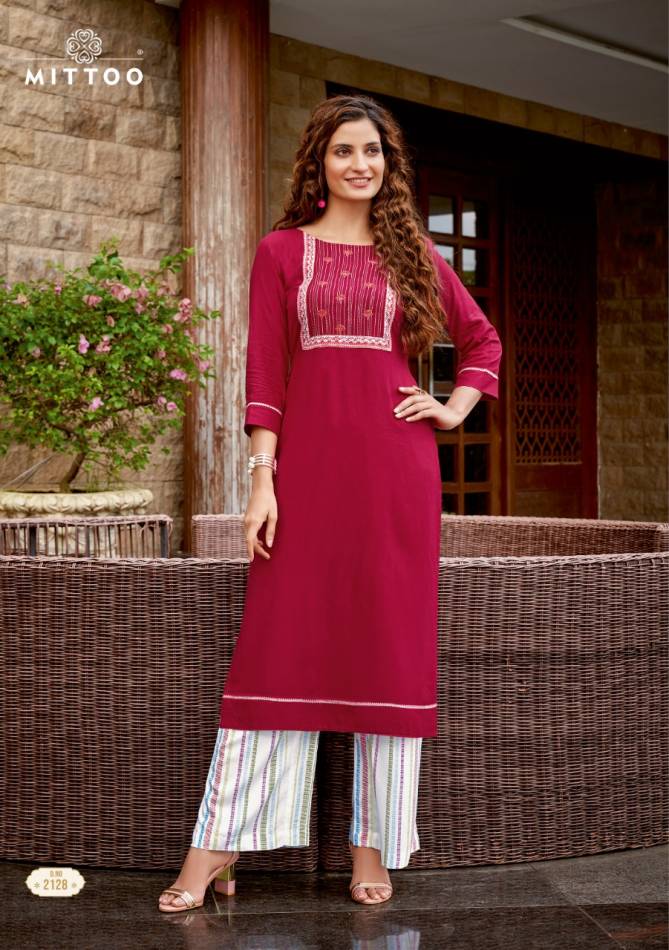 Mittoo Panghat 20 Fancy Festive Wear Heavy Chinon Kurti With Bottom Collection